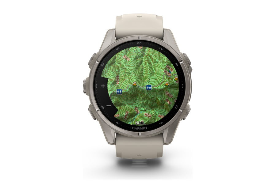 Garmin Fenix 9 Multisport GPS Smartwatch - Topo Map Screen
