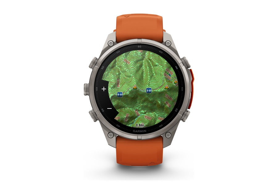 Garmin Fenix 9 Pro Multisport GPS Smartwatch - Topo Map Screen