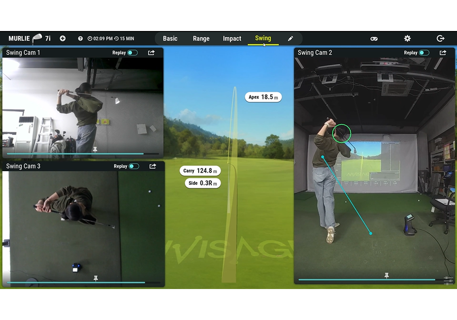 NVISAGE Murlie software — multi-angle swing cameras