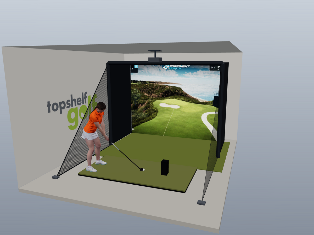 Bushnell LPi Circle B Edition All-In-One Golf Simulator - 3D package view