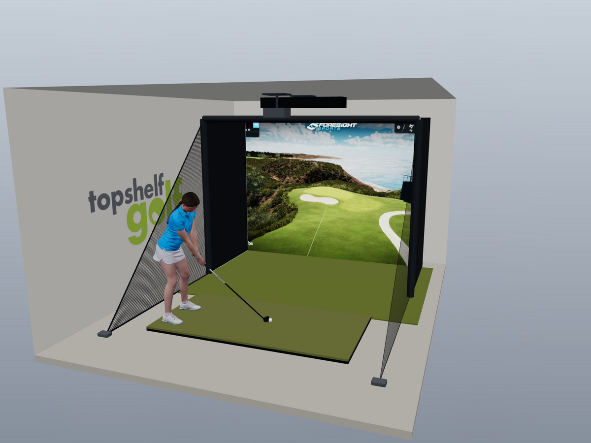 Foresight Sports Falcon All-In-One Golf Simulator - 3D package view