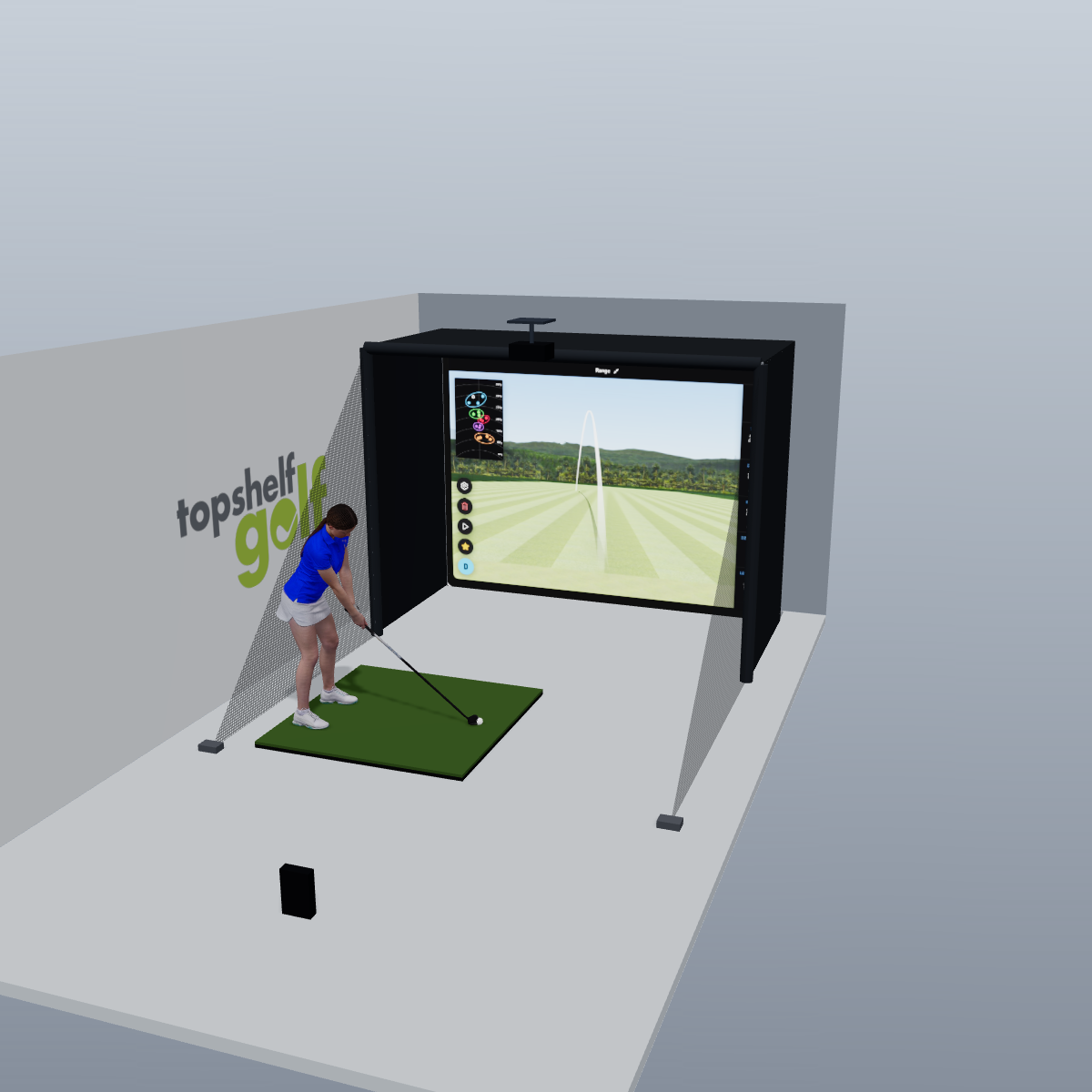 Full Swing KIT All-In-One Golf Simulator - 3D package view