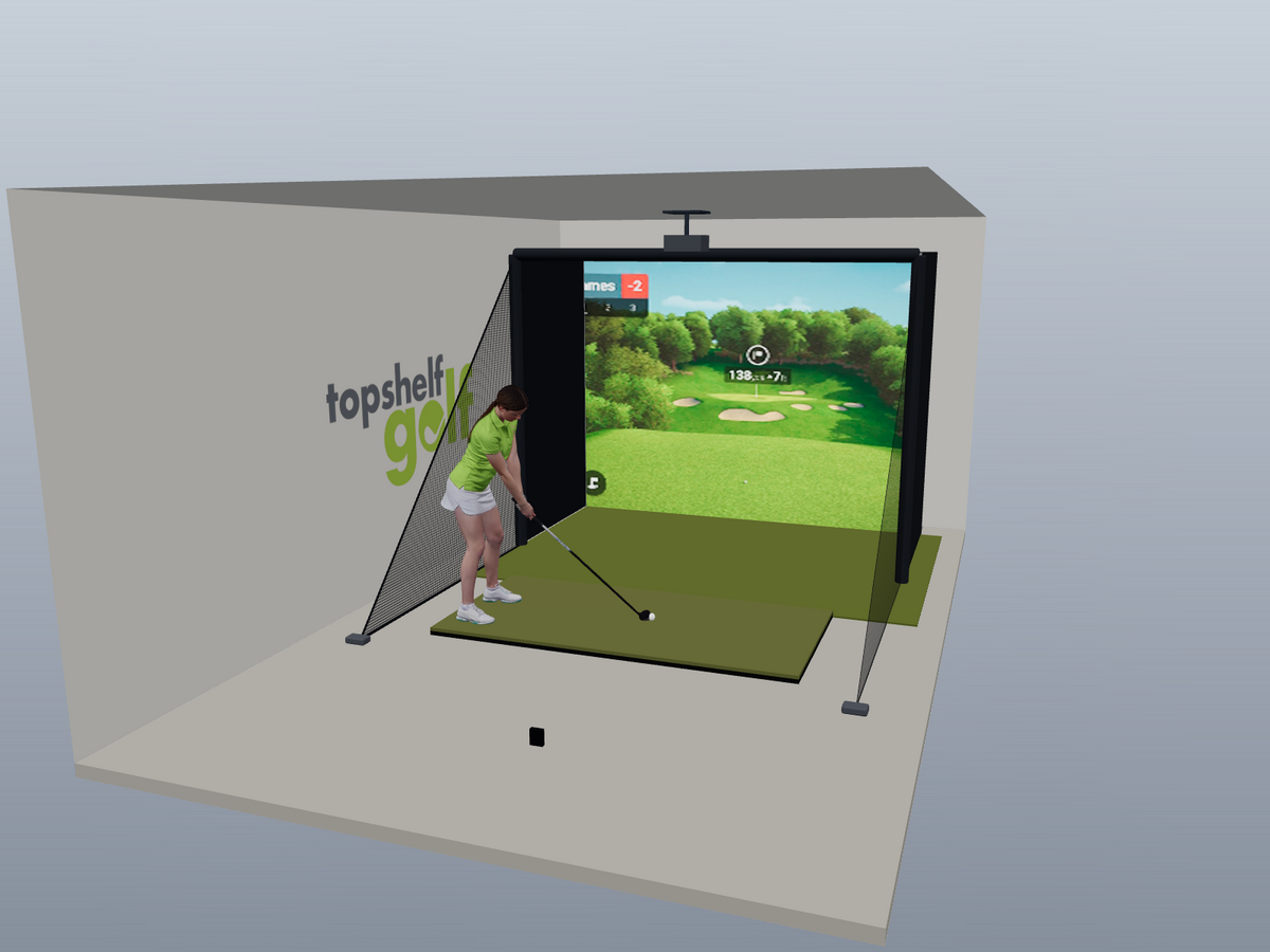Garmin Approach R10 DIY Enclosure Golf Simulator - 3D package view