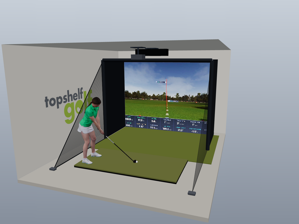 ProTee VX All-In-One Golf Simulator - 3D package view