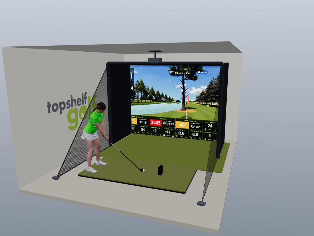 SkyTrak ST MAX All-In-One Golf Simulator - 3D package view
