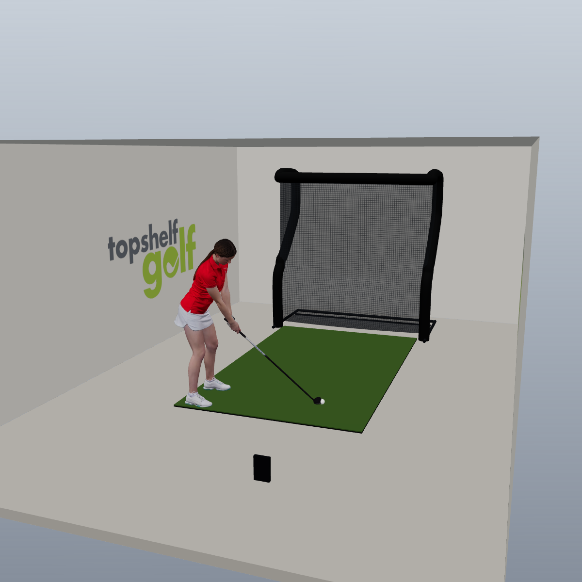 Swing Caddie SC4 PRO Net Golf Simulator - 3D package view