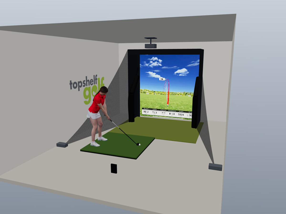 Swing Caddie SC4 PRO Floating All-In-One Golf Simulator, default build