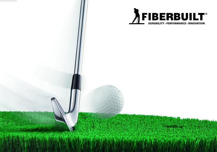 Fiberbuilt Flight Deck Practice Station Golf Mat - On Hitting Mat
