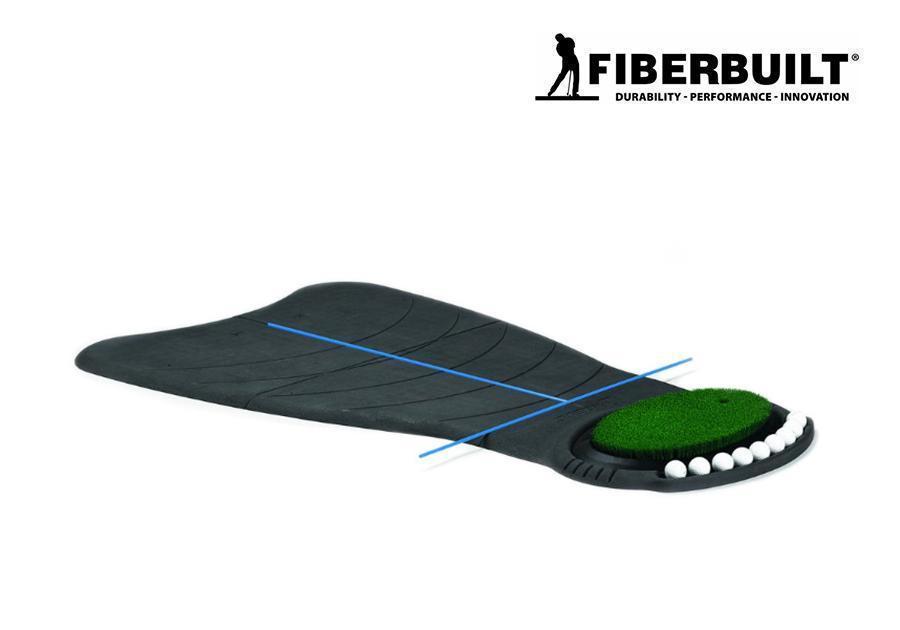Fiberbuilt Flight Deck Practice Station Golf Mat - On Hitting Mat