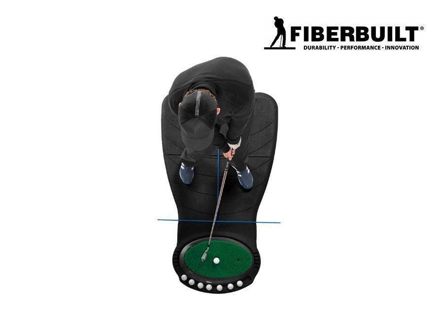 fiberbuilt flight deck practice station golf mat top view
