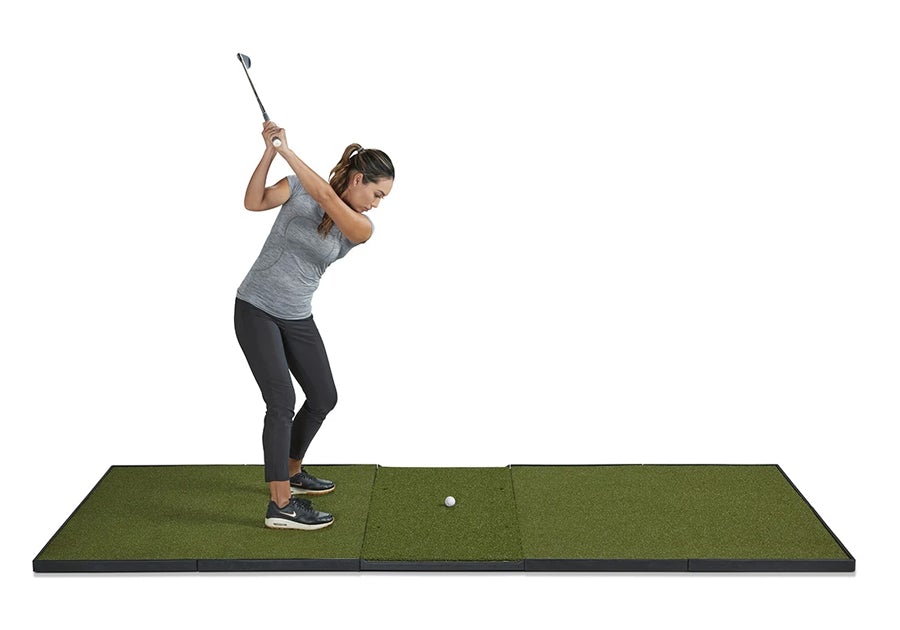 Fiberbuilt Player Preferred 10'x4' Center-Hitting Studio Golf Mat - Side View
