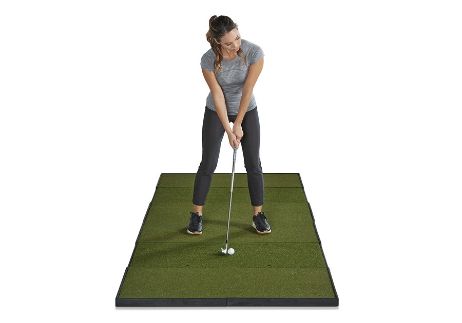 Fiberbuilt Player Preferred 12'x4' Double-Hitting Studio Golf Mat - Front View