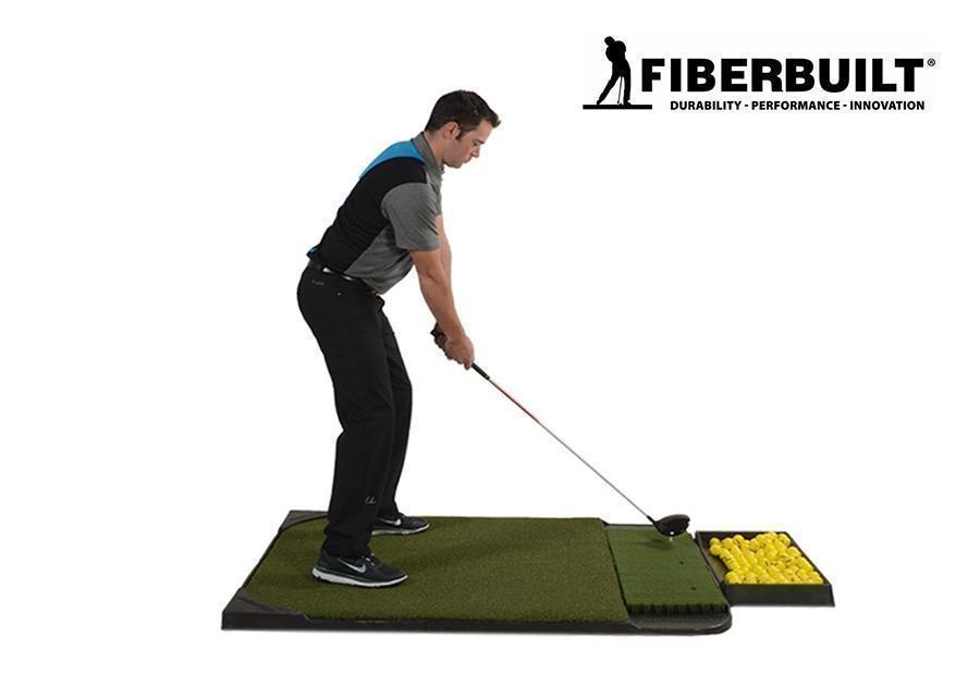 Fiberbuilt Rectangular Rubber Golf Ball Tray - Lifestyle Shot
