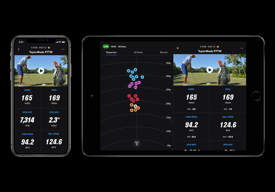 full swing launch monitor and golf simulator app view