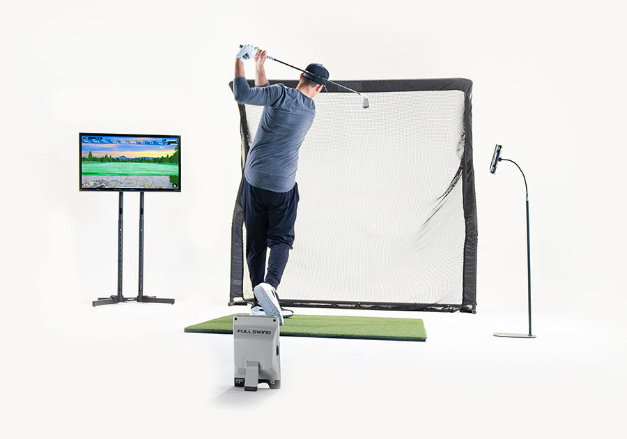full swing launch monitor and golf simulator home setup