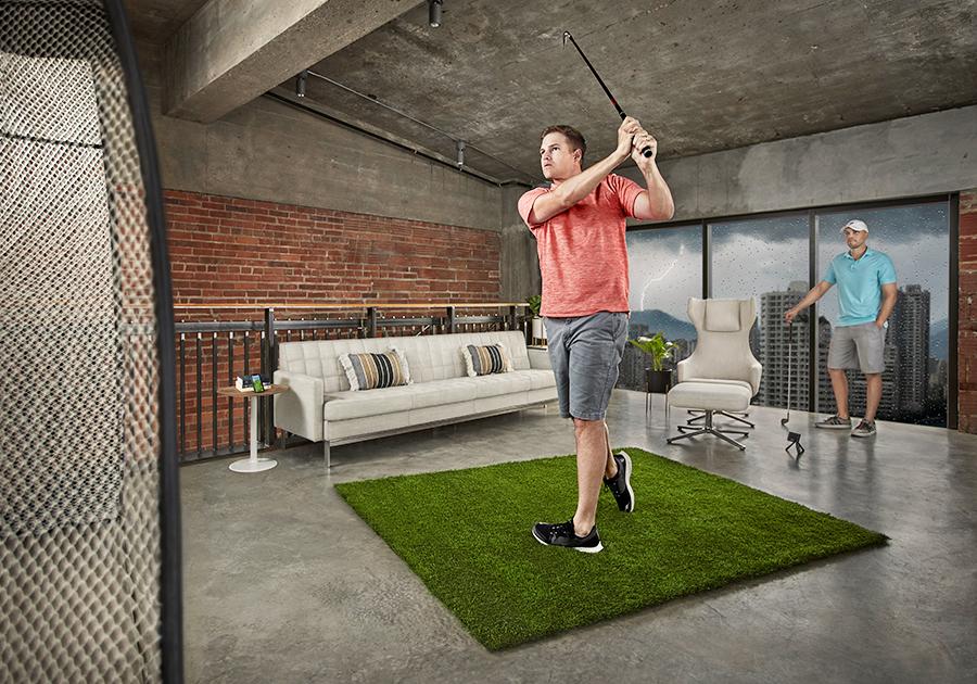 Garmin Approach R10 Launch Monitor and Golf Simulator - Lifestyle Shot