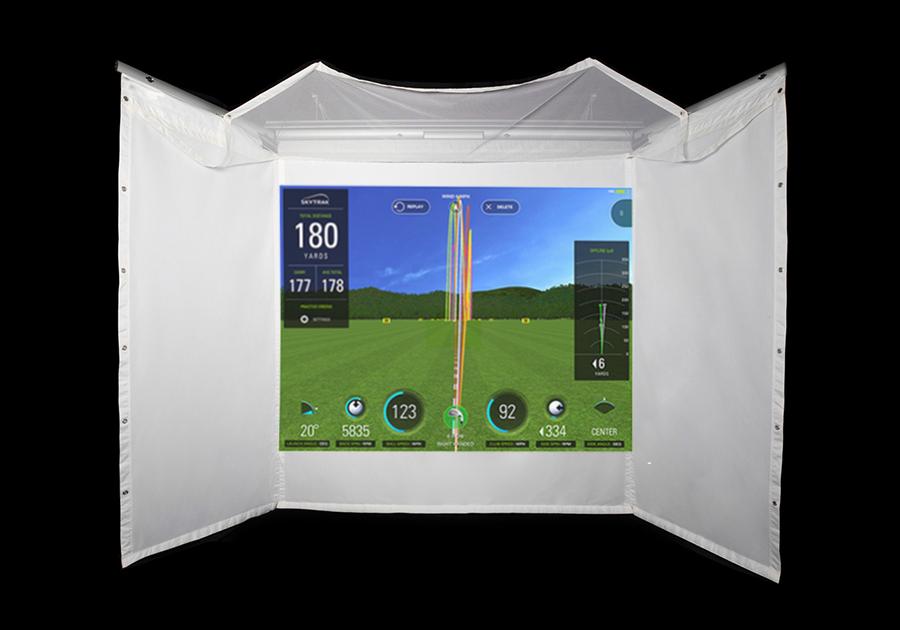 HomeCourse Pro 180 Retractable Golf Simulator Screen - With Impact Screen