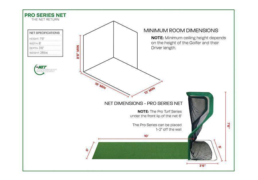 The Net Return Pro Golf Package Dimensions