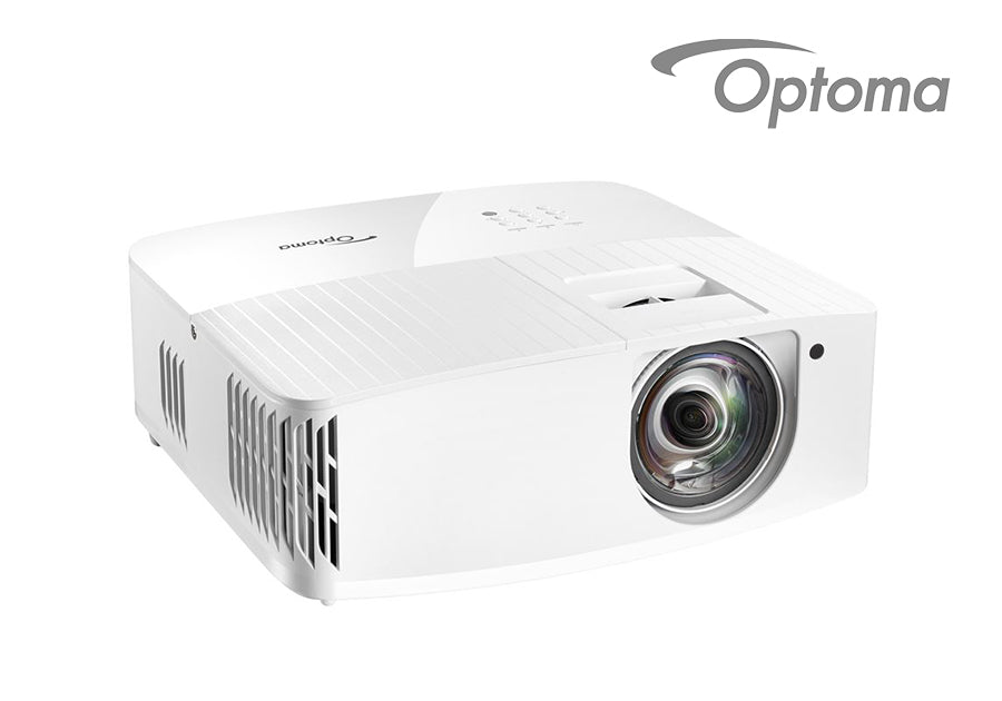 Optoma 4K400STx Short Throw Golf Simulator Projector - Angled View