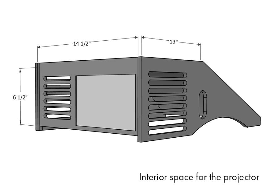 ProGuard Short Throw Projector Floor Mount - Mounted Setup