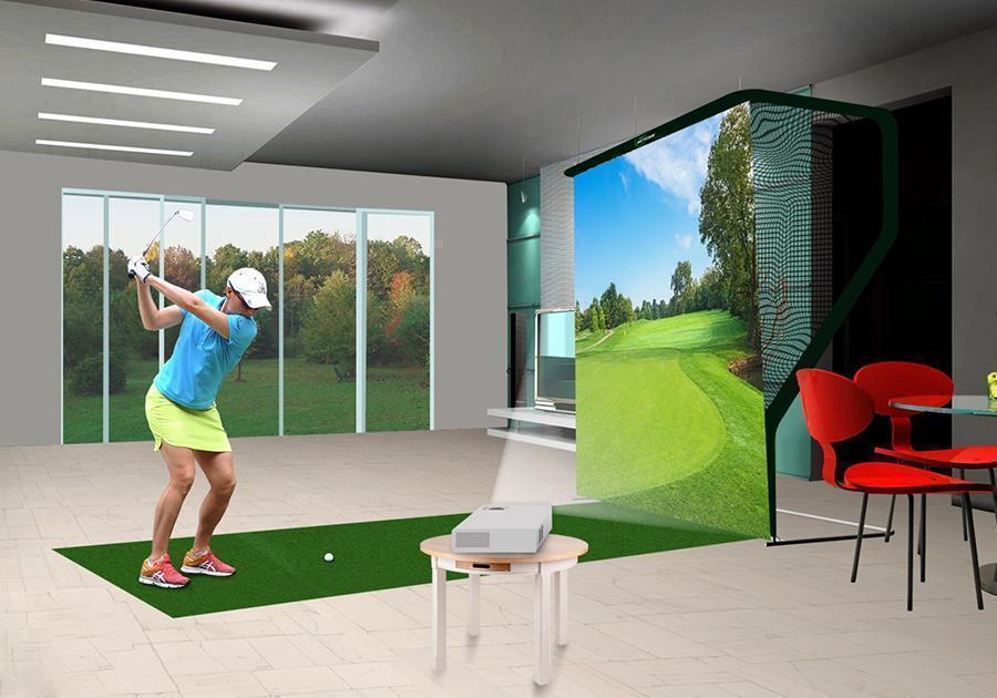 The Net Return Home Series Flex Golf Simulator Screen - With Impact Screen