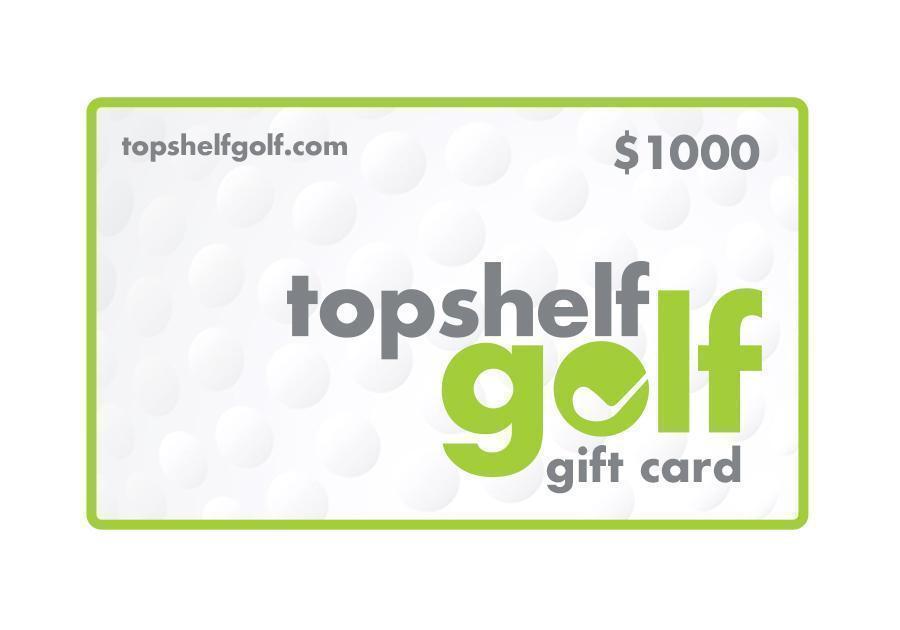 Top Shelf Golf Gift Card $1000