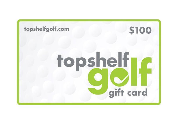 Top Shelf Golf Gift Card $100