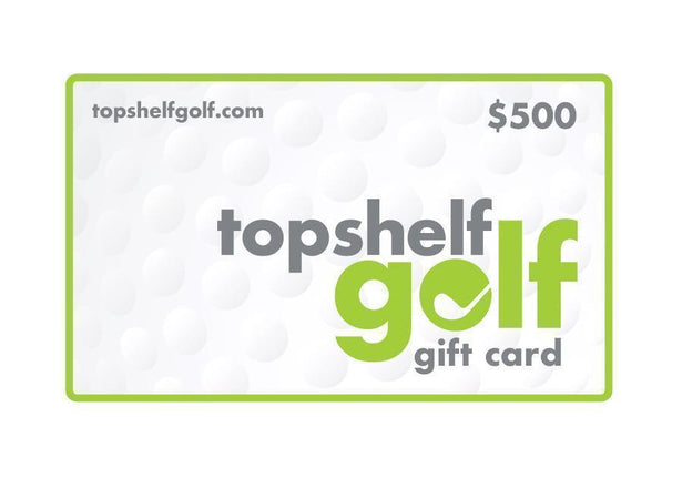 Top Shelf Golf Gift Card $500