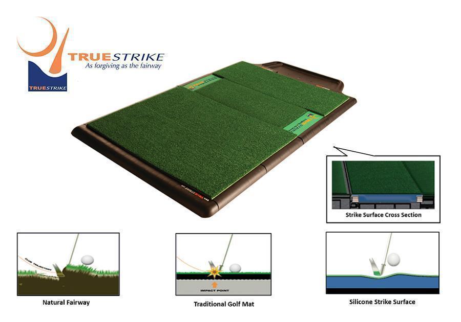 TrueStrike Golf Mat - Single - On Hitting Mat