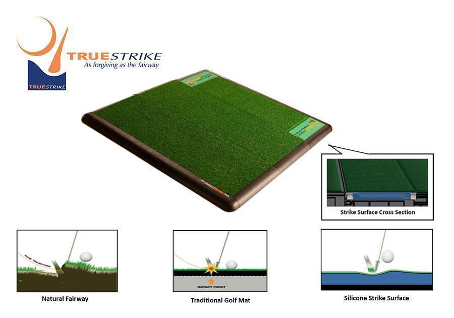 TrueStrike Golf Mat - Static Impact - On Hitting Mat